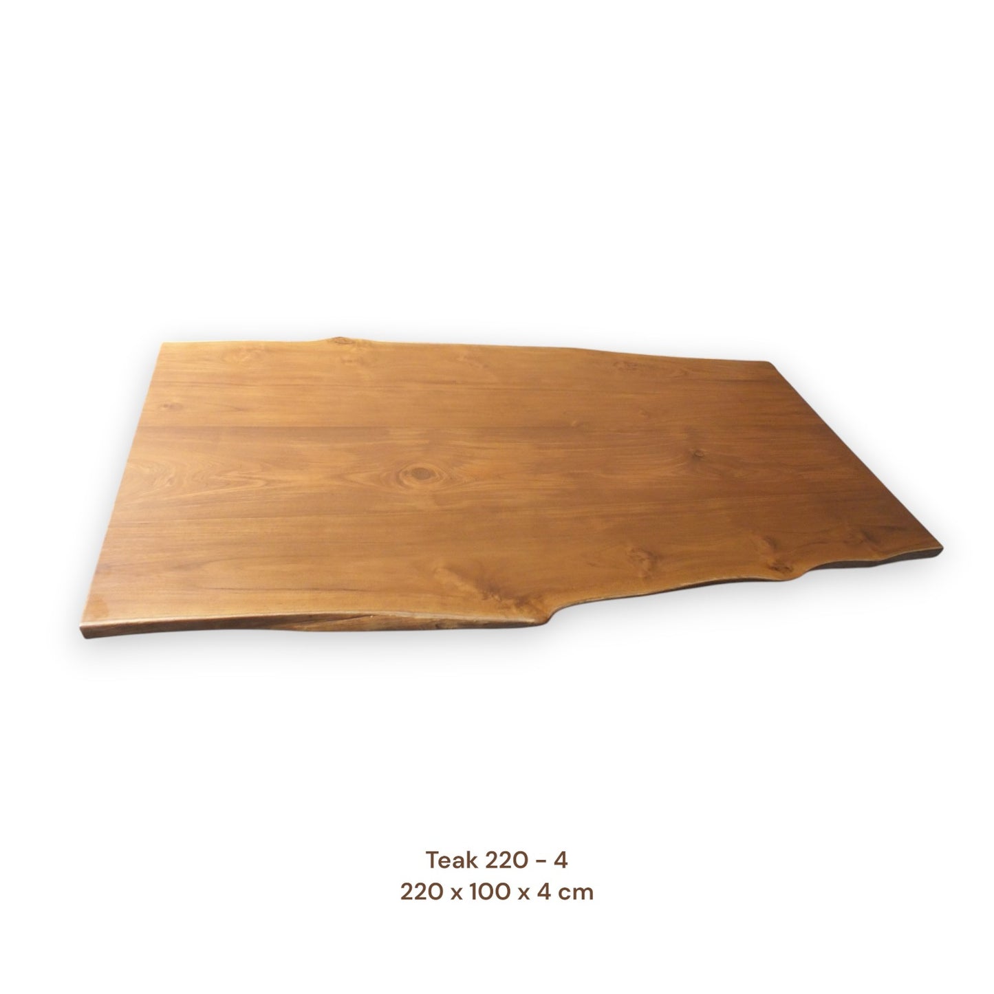 Massivholz Esstischplatte aus Teakholz 220x100 cm | Premium-Unikat