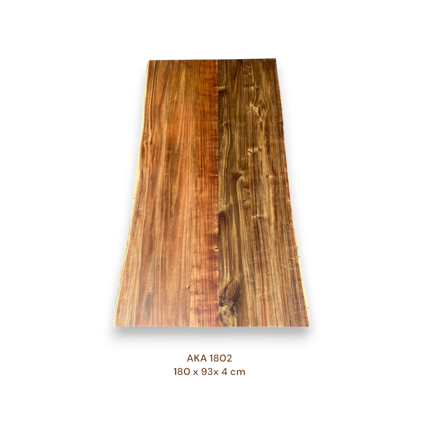Akazienholz Esstischplatte massiv 180x93 cm | 4 cm stark | Naturholz-Unikat