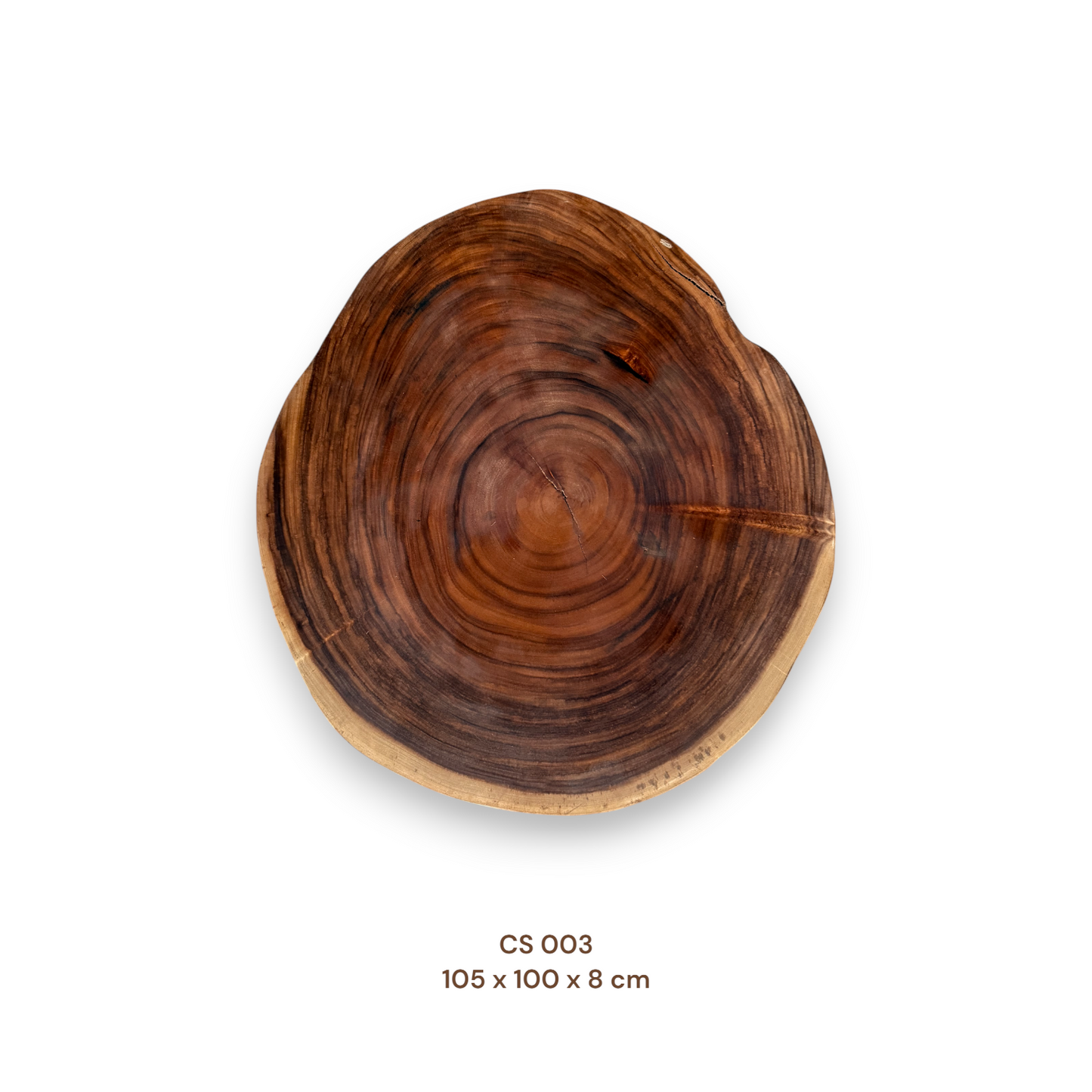 Massivholz Esstischplatte aus Suarholz 105x100 cm | Premium-Unikat