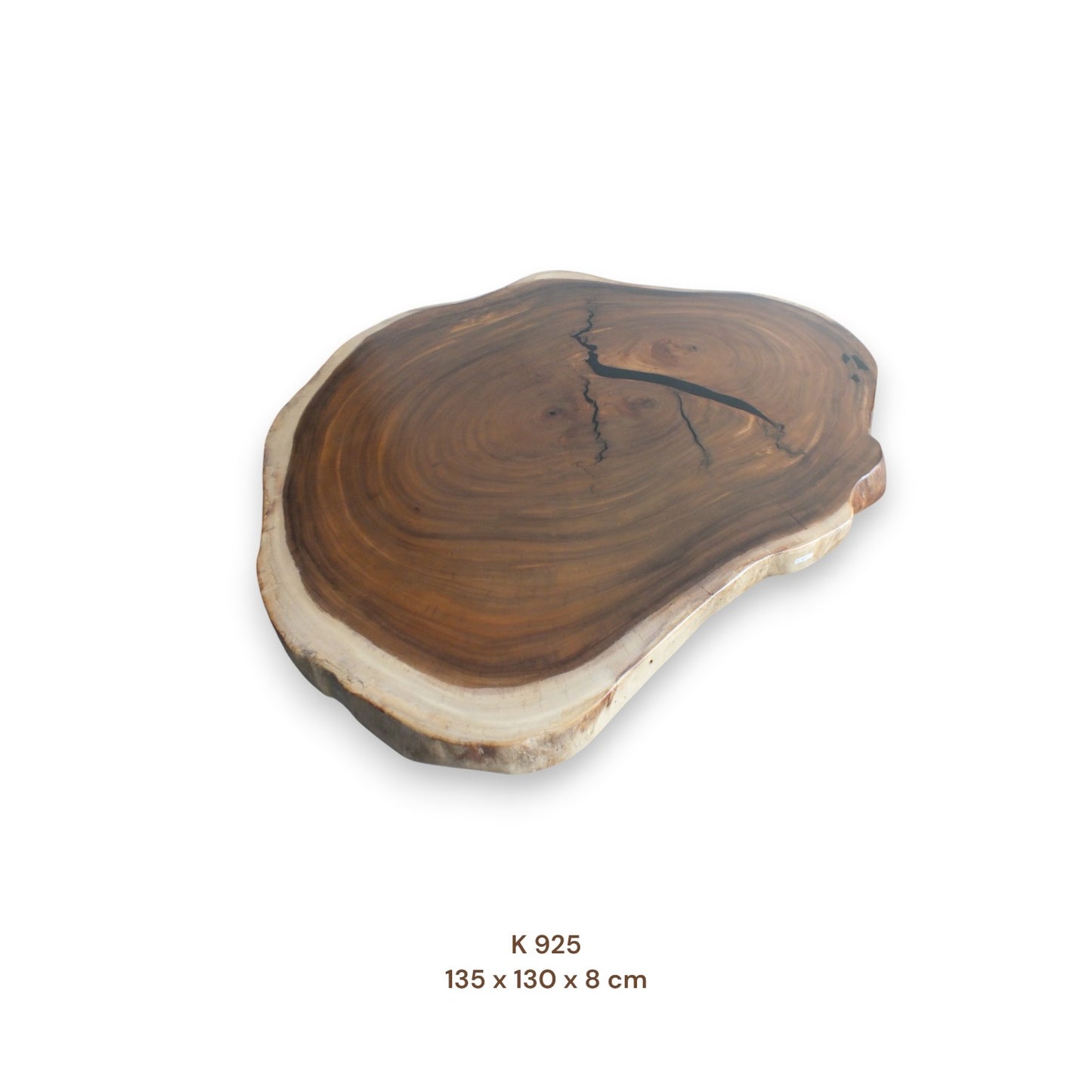 Massivholz Esstischplatte aus Suarholz 135x130 cm | Premium-Unikat