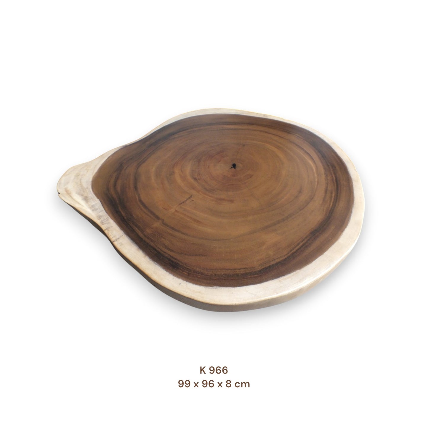 Massive Suarholz Tischplatte 99x96 cm | 8 cm stark | Premium-Unikat