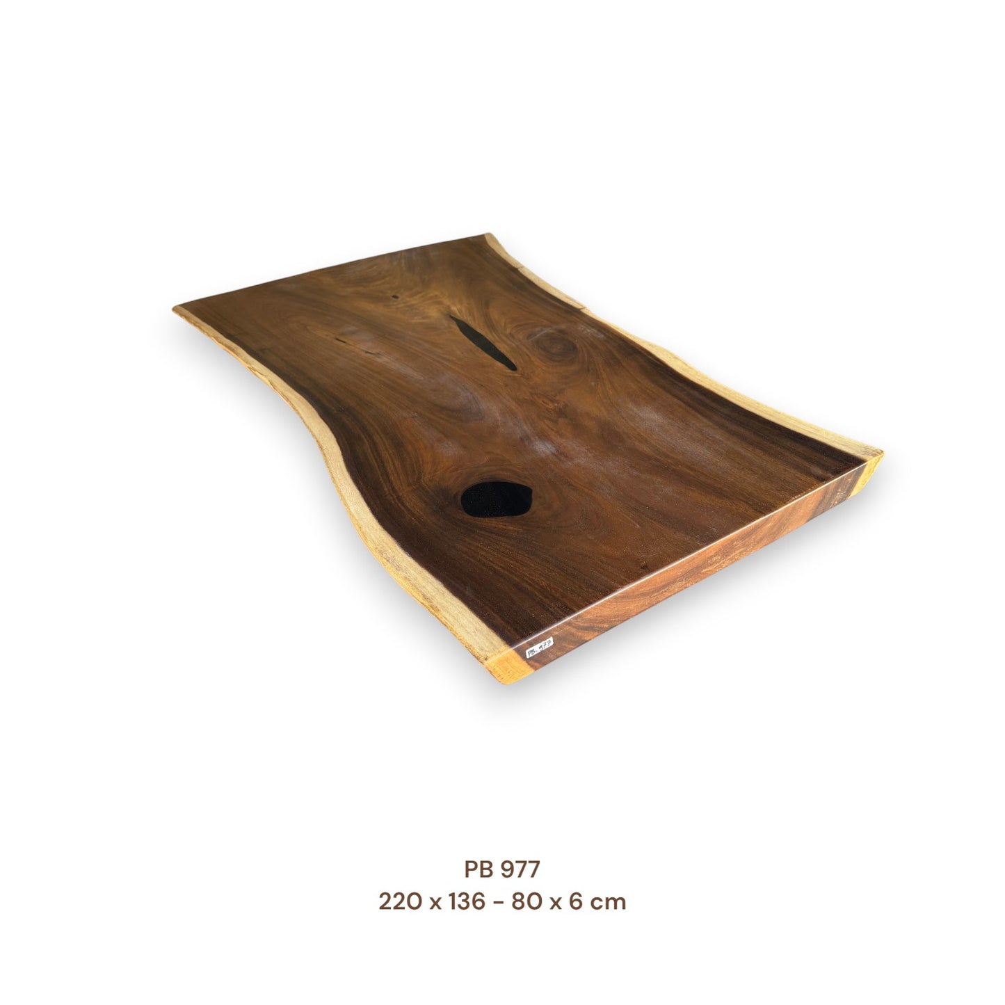 Massivholz Esstischplatte aus Suarholz 220x106 cm | Premium-Unikat