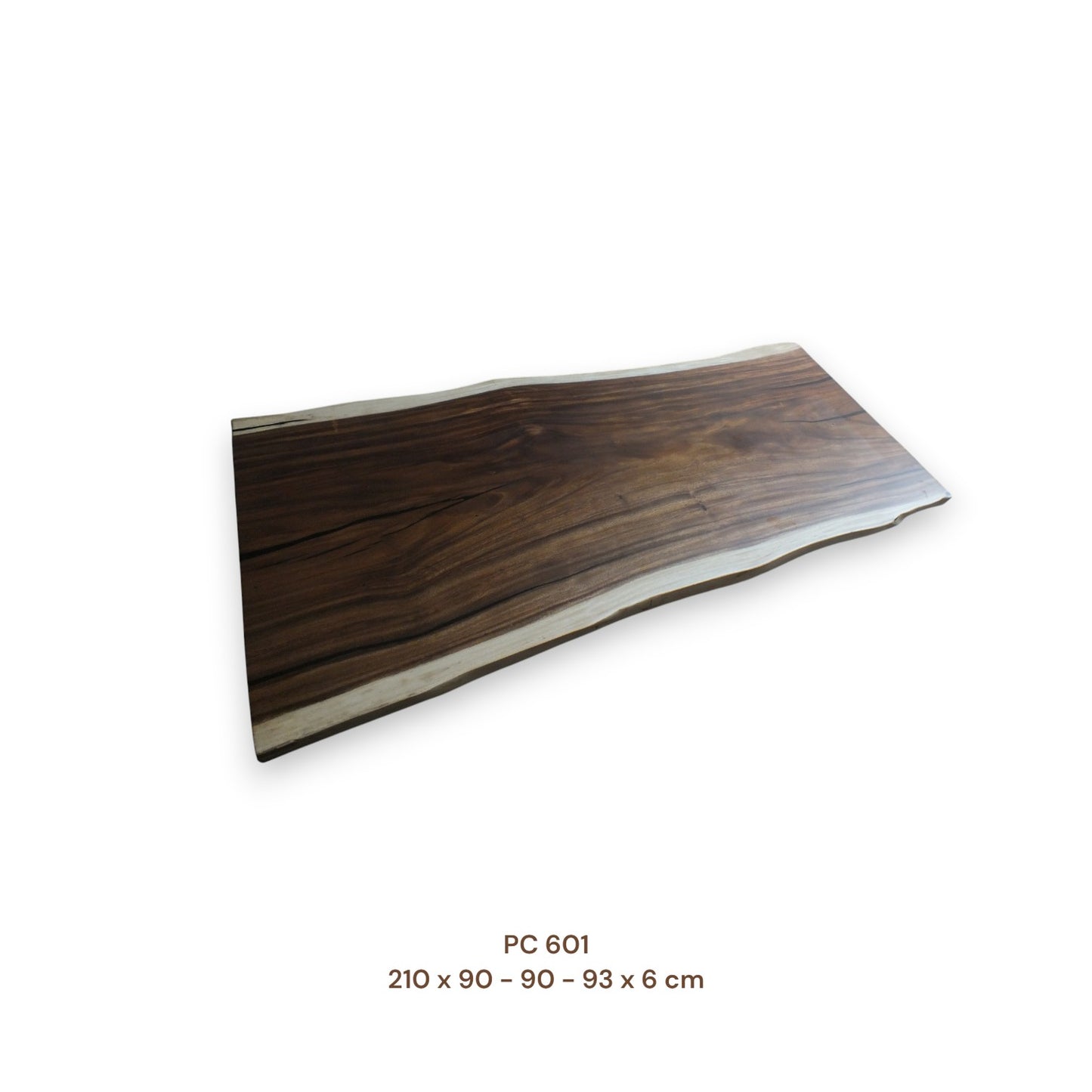 Massive Suarholz Tischplatte 210x91 cm | 6 cm stark | Premium-Unikat