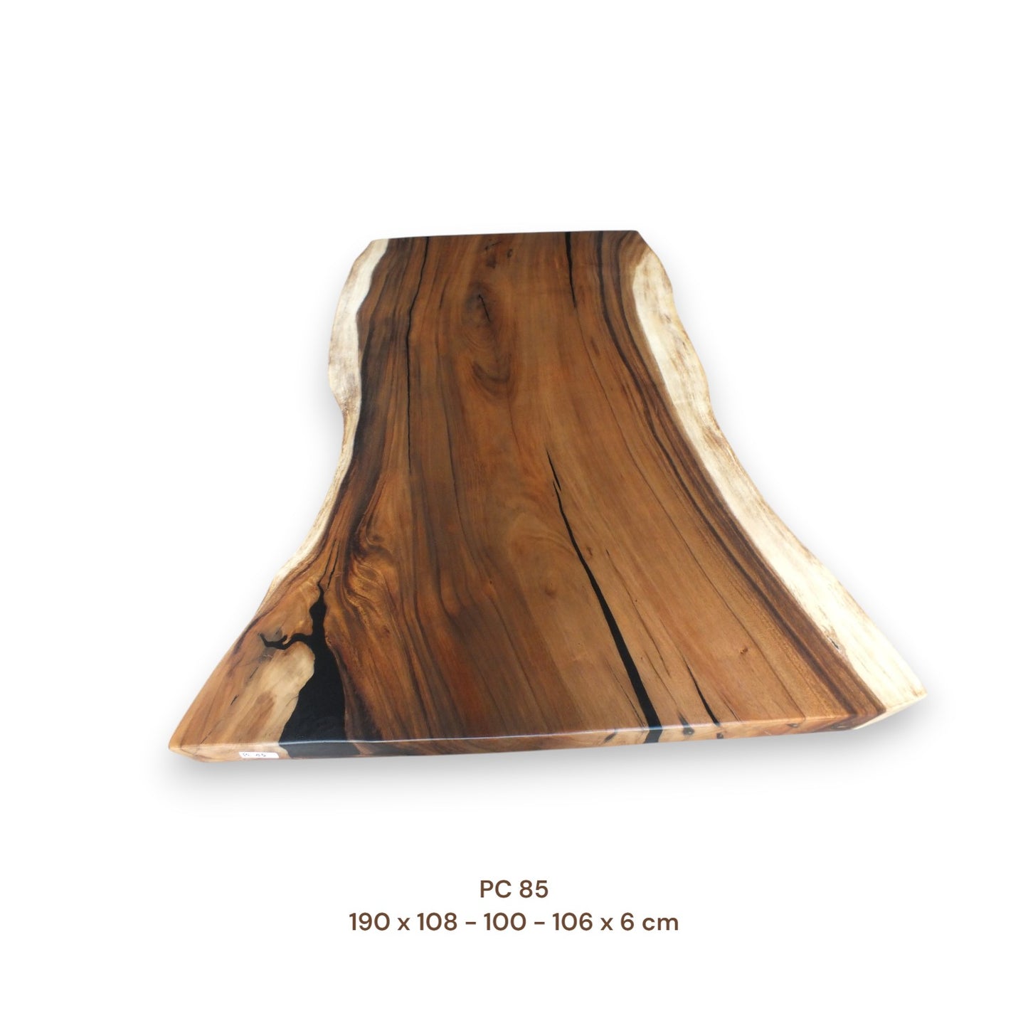 Exklusive Suarholz Tischplatte 190x103 cm | massiv & einmalig, 6 cm stark