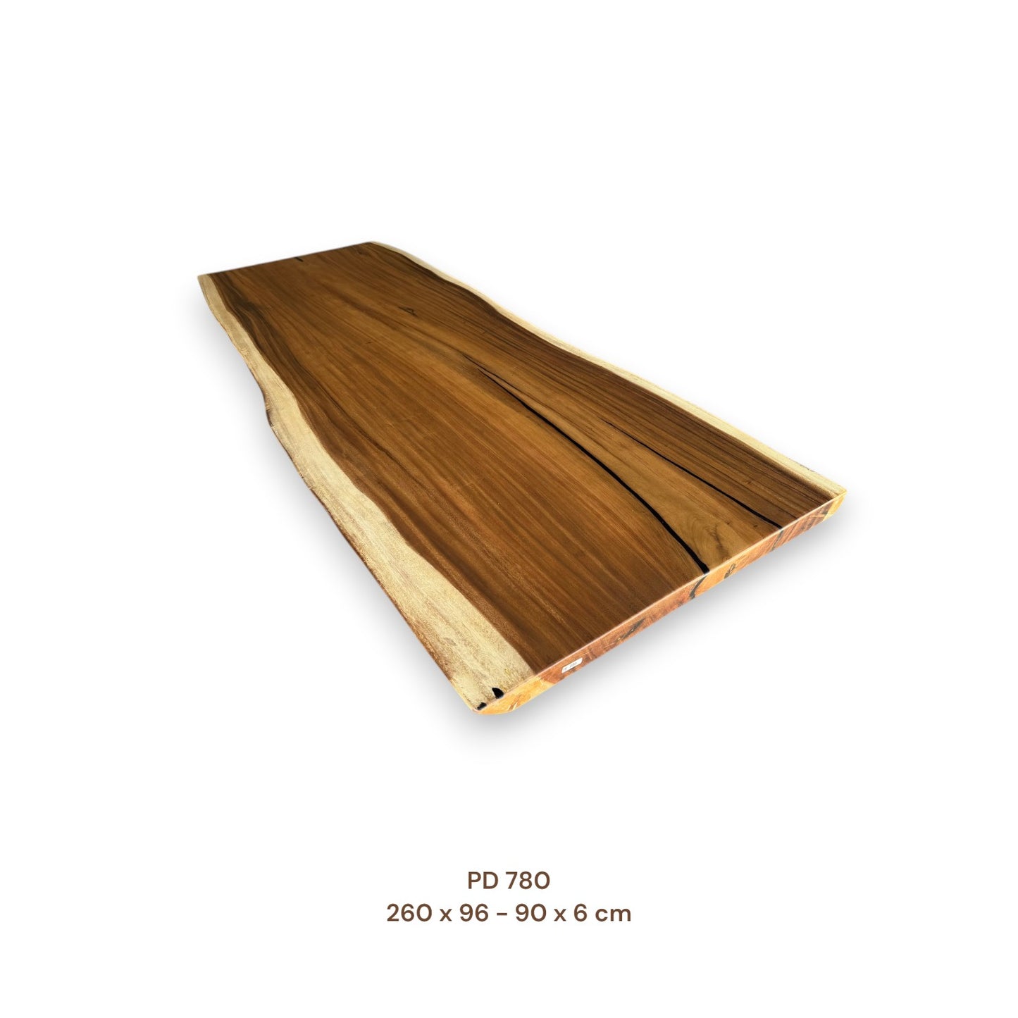 Exklusive Suarholz Tischplatte 260x95 cm | massiv & einmalig, 6 cm stark