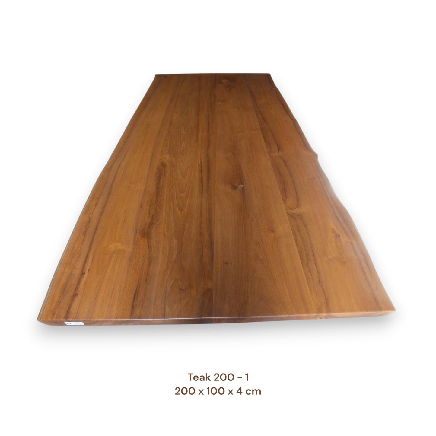 Massivholz Esstischplatte aus Teakholz 200x100 cm | Premium-Unikat
