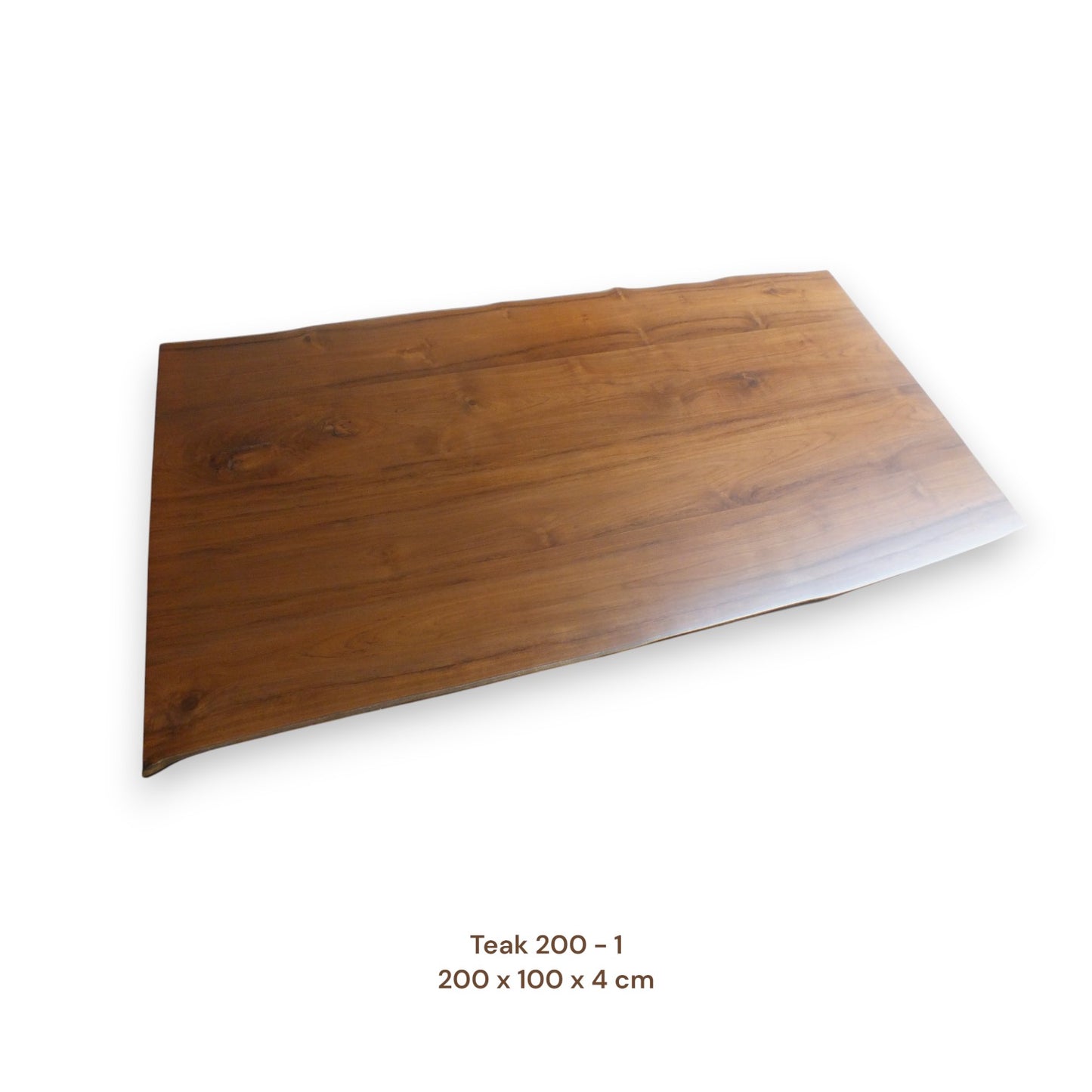 Massivholz Esstischplatte aus Teakholz 200x100 cm | Premium-Unikat