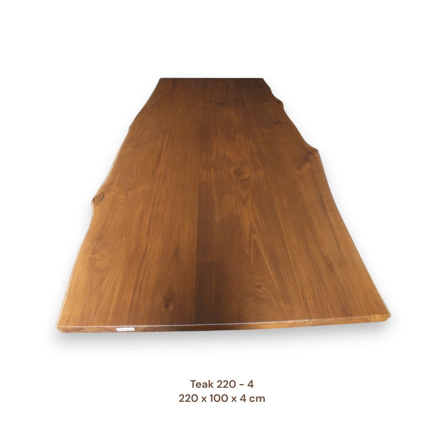 Massivholz Esstischplatte aus Teakholz 220x100 cm | Premium-Unikat