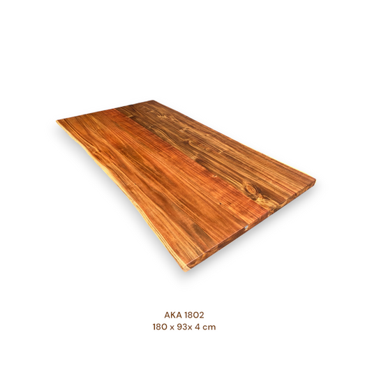 Akazienholz Esstischplatte massiv 180x93 cm | 4 cm stark | Naturholz-Unikat