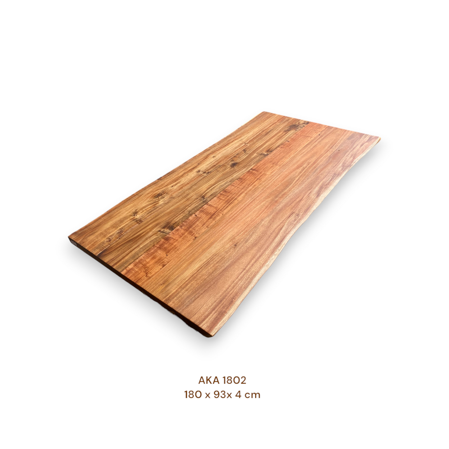 Akazienholz Esstischplatte massiv 180x93 cm | 4 cm stark | Naturholz-Unikat