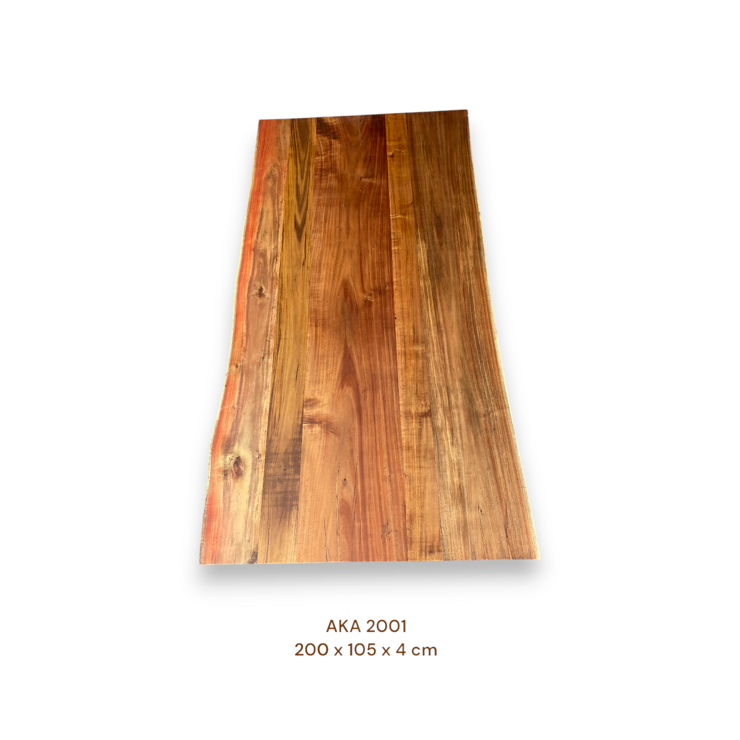 Massive Akazienholz Tischplatte 200x105 cm | 4 cm stark | Premium-Unikat