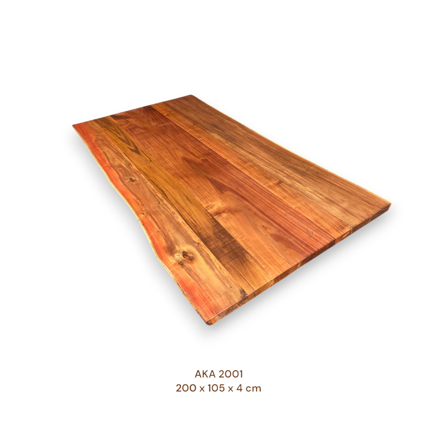 Massive Akazienholz Tischplatte 200x105 cm | 4 cm stark | Premium-Unikat
