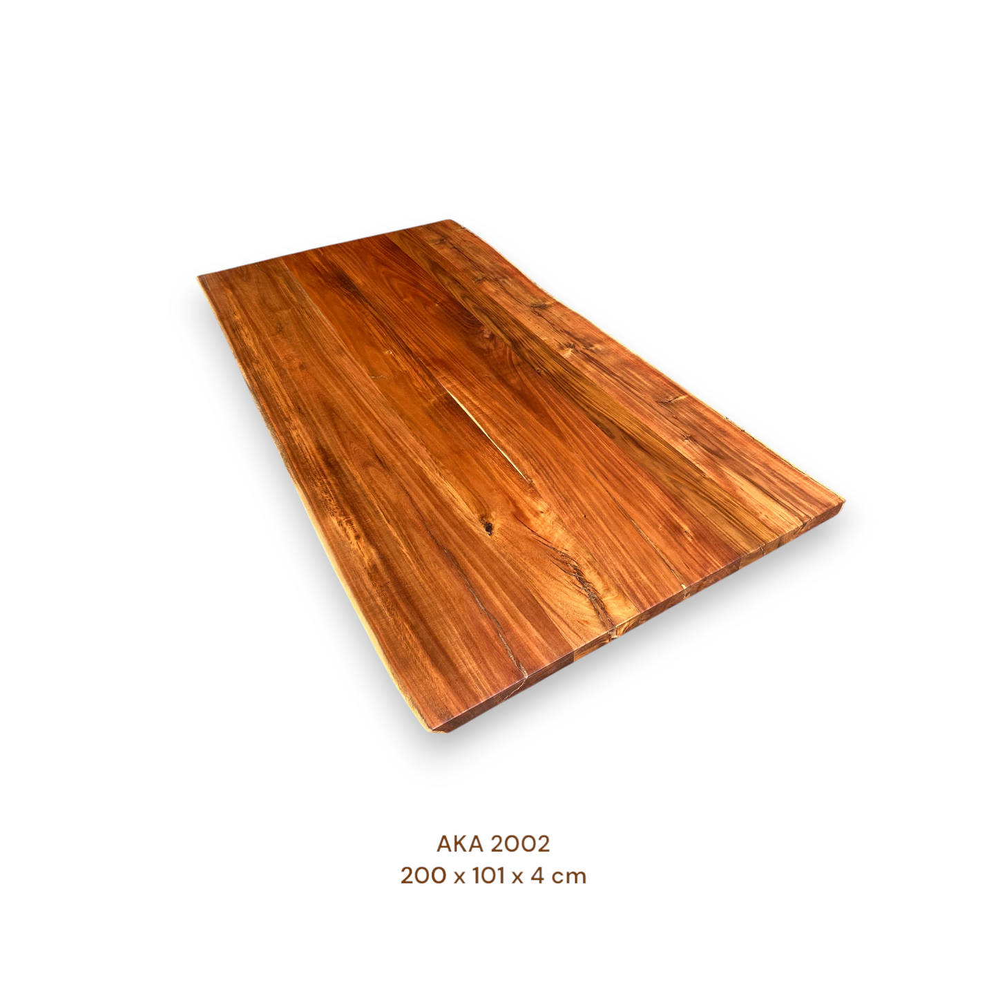 Akazienholz Esstischplatte massiv 200x101 cm | 4 cm stark | Naturholz-Unikat