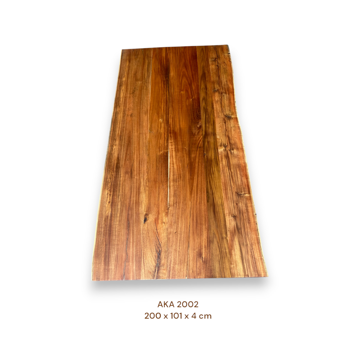 Akazienholz Esstischplatte massiv 200x101 cm | 4 cm stark | Naturholz-Unikat