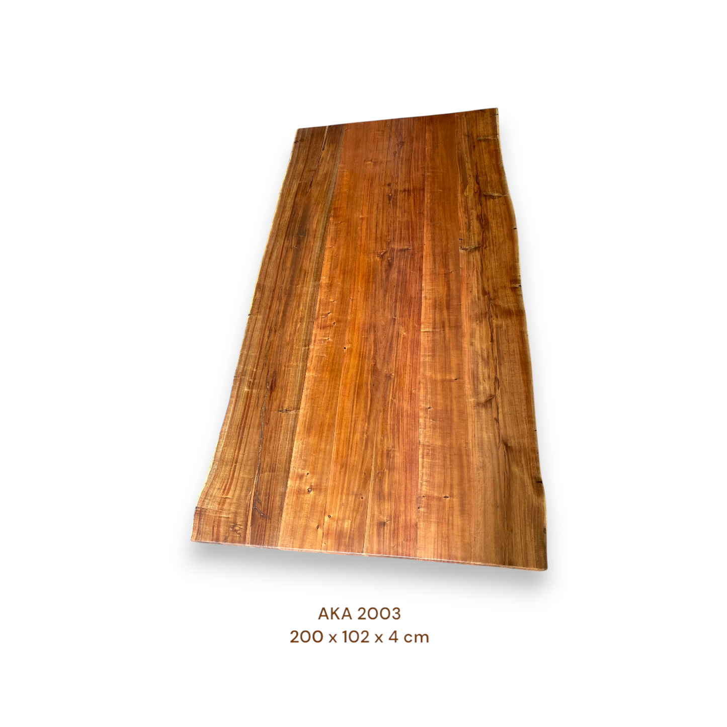 Exklusive Akazienholz Tischplatte 200x102 cm | massiv & einmalig, 4 cm stark