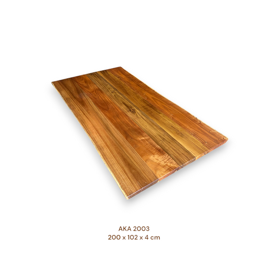 Exklusive Akazienholz Tischplatte 200x102 cm | massiv & einmalig, 4 cm stark