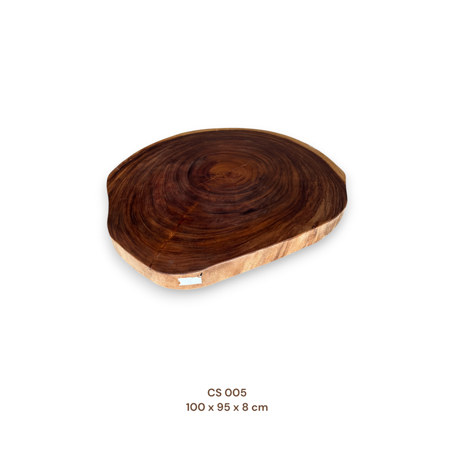 Massive Suarholz Tischplatte 100x95 cm | 8 cm stark | Premium-Unikat