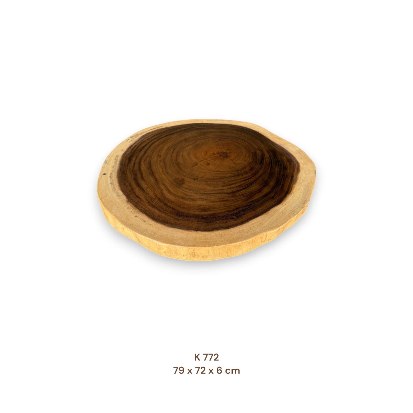 Exklusive Suarholz Couchtischplatte 82x79 cm | massiv & einmalig