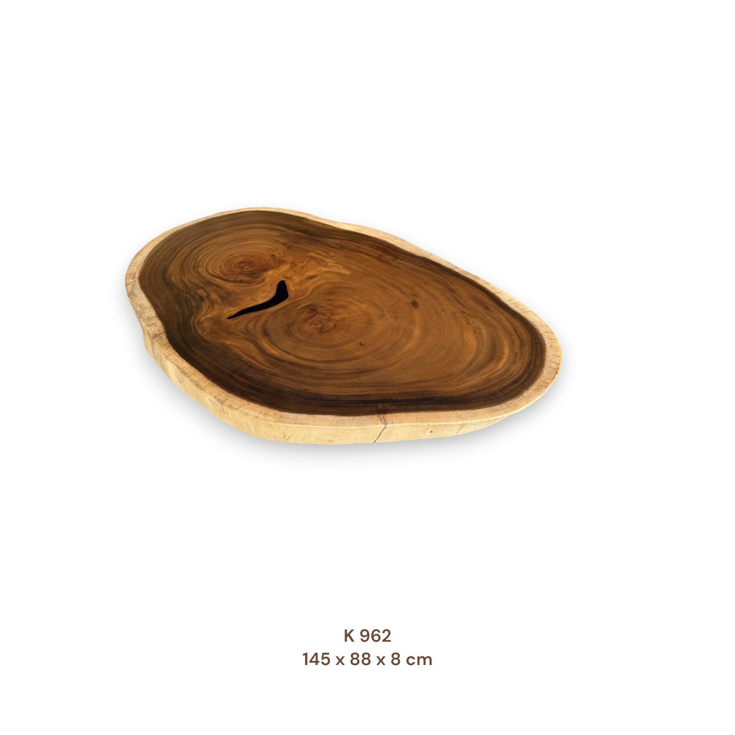 Exklusive Suarholz Tischplatte 145x88 cm | massiv & einmalig, 8 cm stark