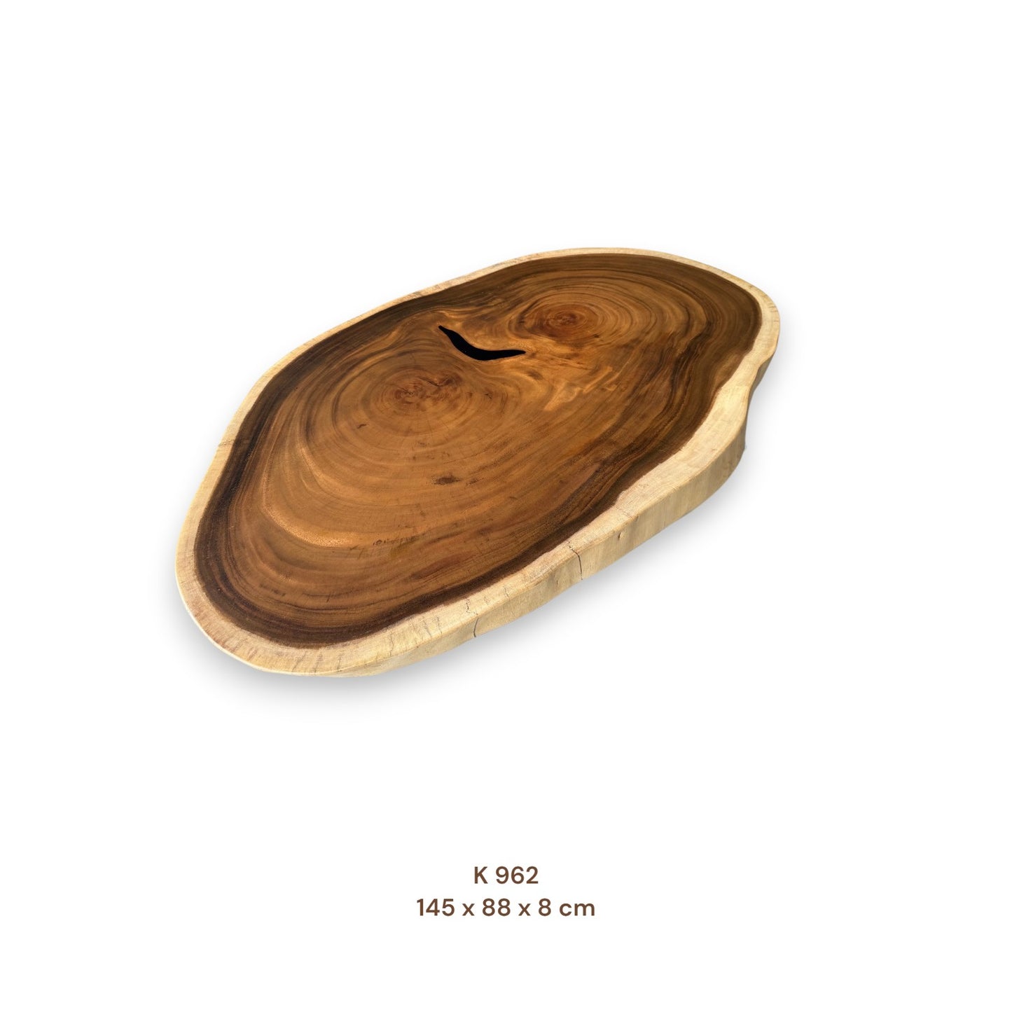Exklusive Suarholz Tischplatte 145x88 cm | massiv & einmalig, 8 cm stark