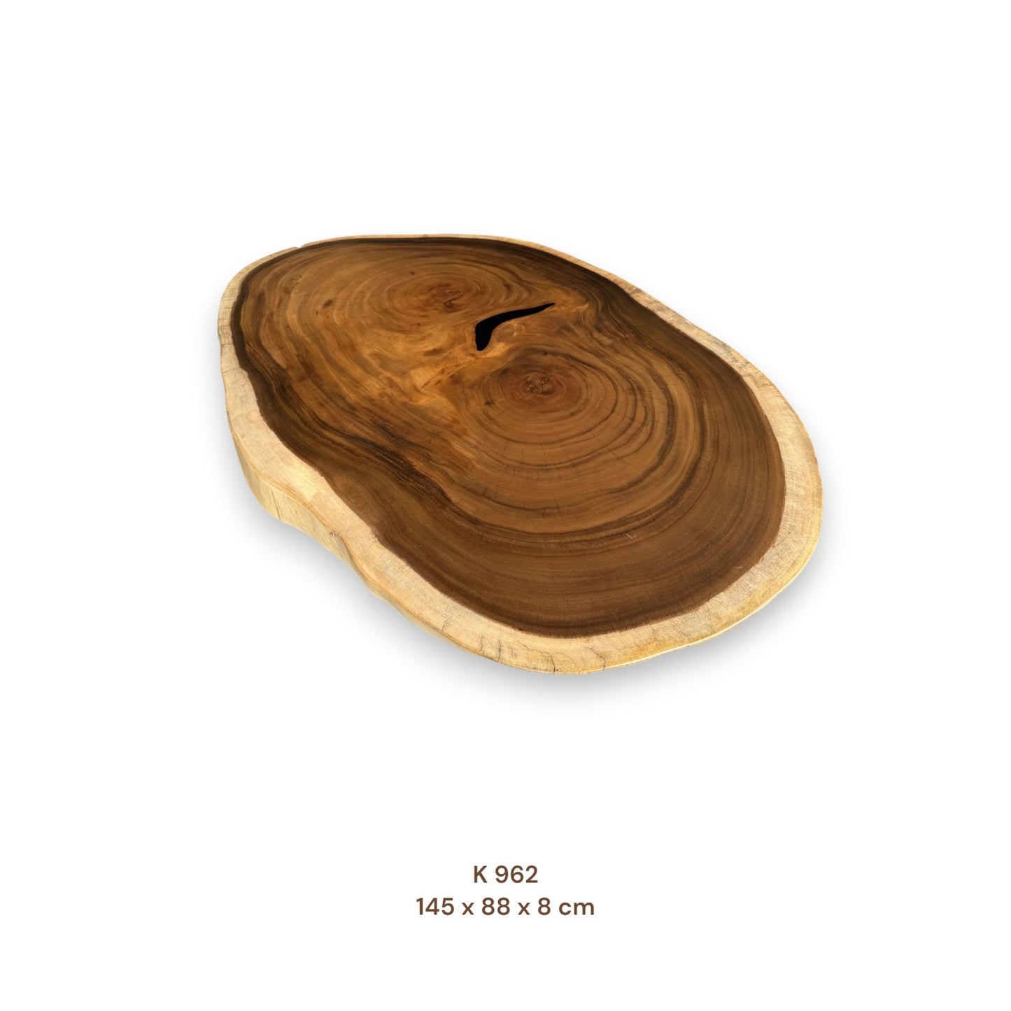 Exklusive Suarholz Tischplatte 145x88 cm | massiv & einmalig, 8 cm stark