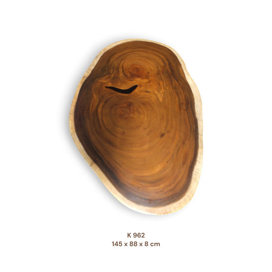 Exklusive Suarholz Tischplatte 145x88 cm | massiv & einmalig, 8 cm stark