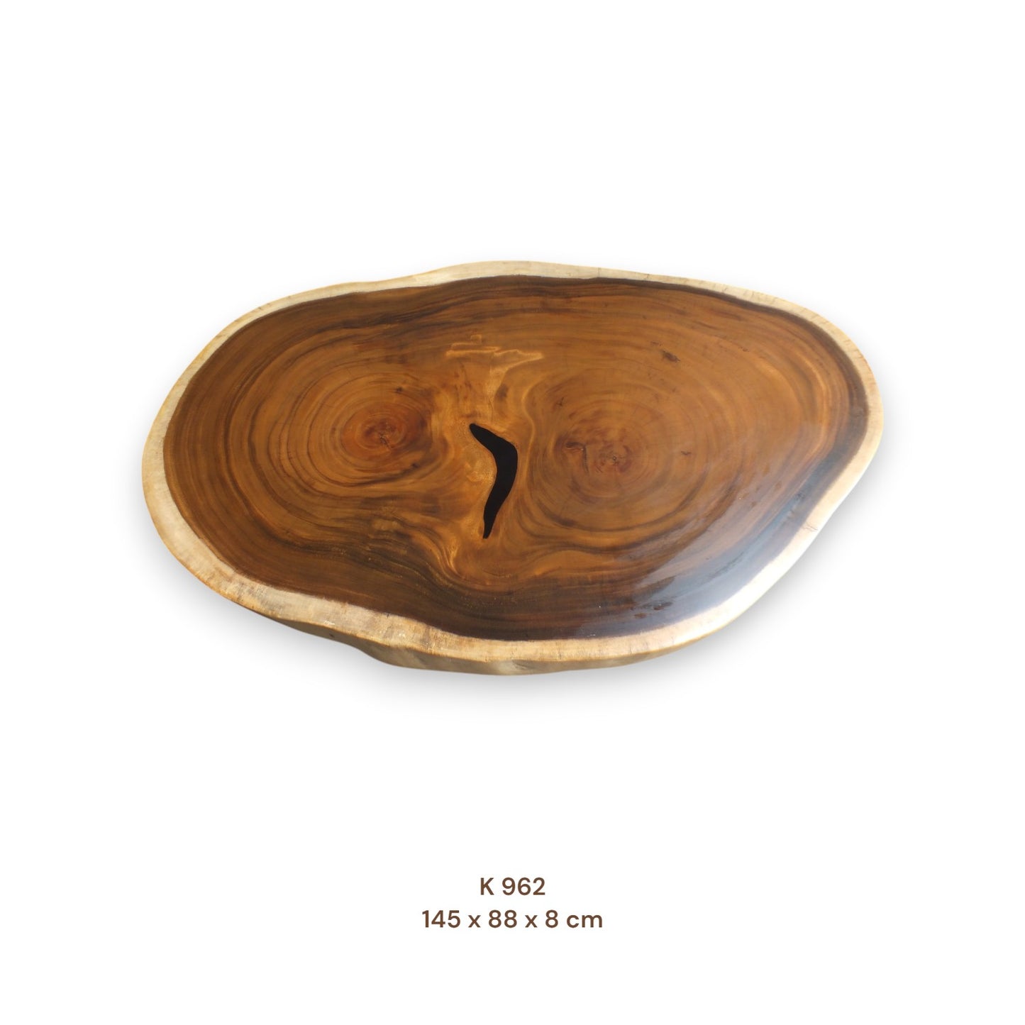 Exklusive Suarholz Tischplatte 145x88 cm | massiv & einmalig, 8 cm stark