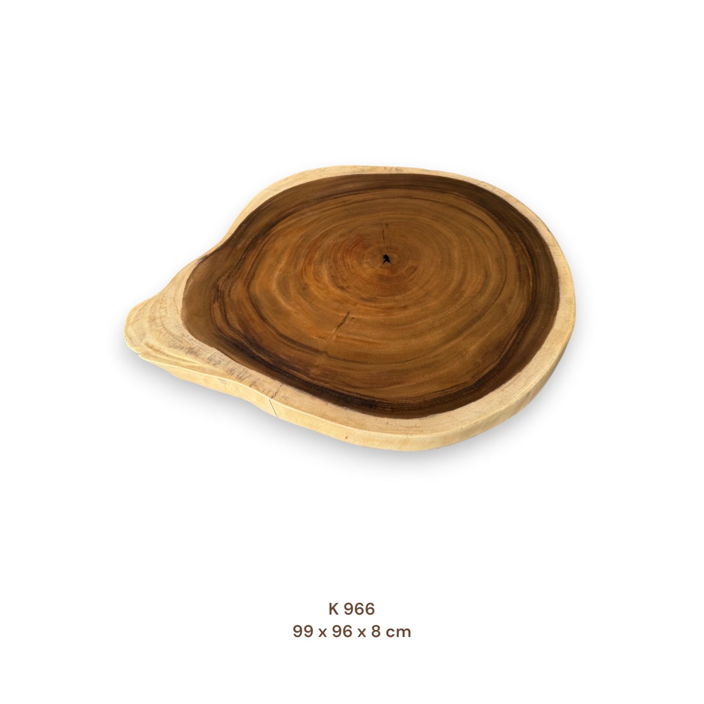 Massive Suarholz Tischplatte 99x96 cm | 8 cm stark | Premium-Unikat