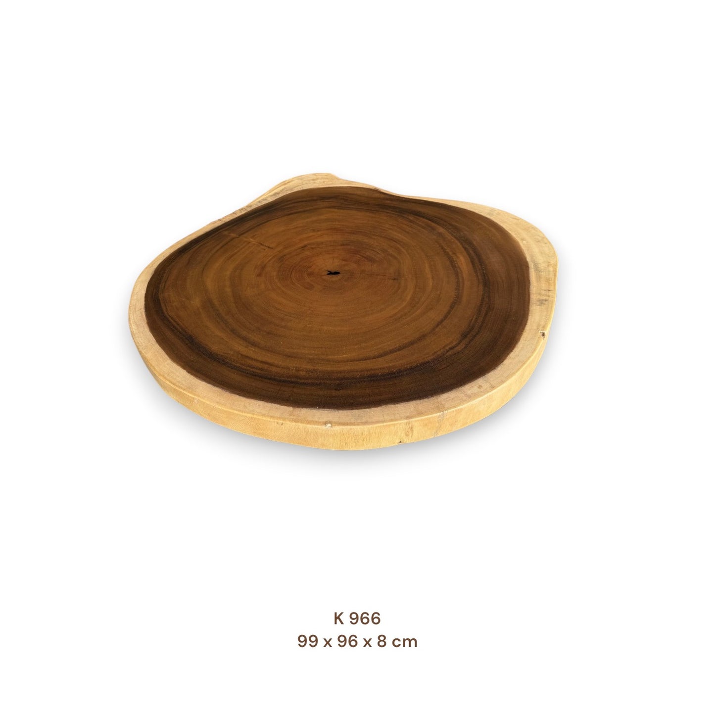 Massive Suarholz Tischplatte 99x96 cm | 8 cm stark | Premium-Unikat