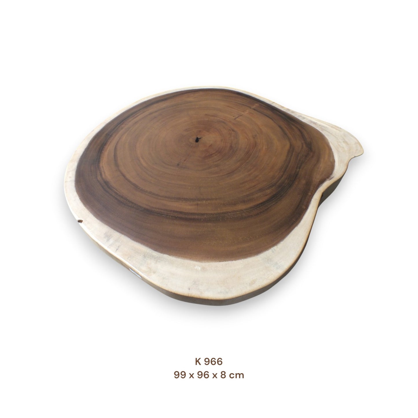 Massive Suarholz Tischplatte 99x96 cm | 8 cm stark | Premium-Unikat