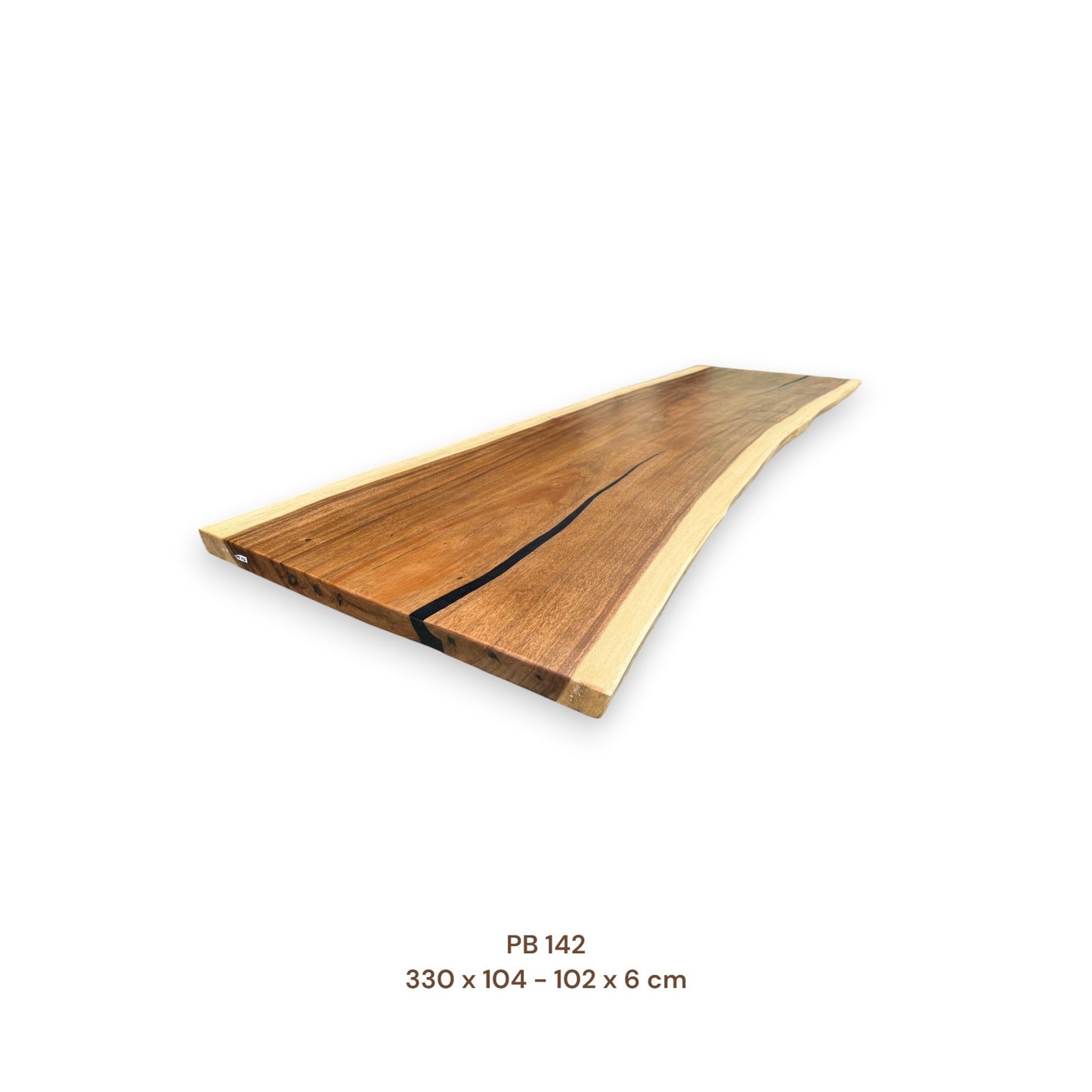 Exklusive Suarholz Tischplatte 330x102 cm | massiv & einmalig, 6 cm stark