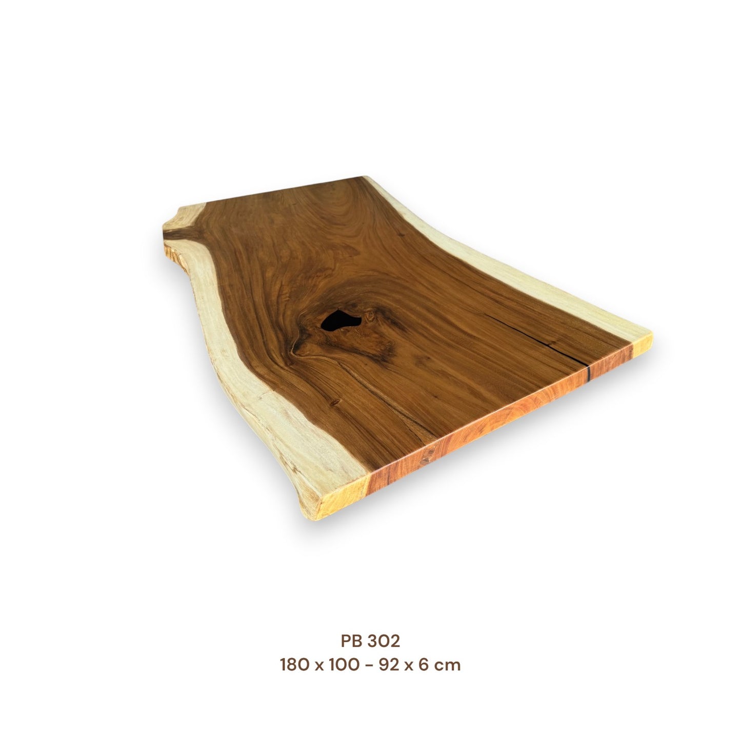 Massive Suarholz Tischplatte 180x95 cm | 6 cm stark | Premium-Unikat