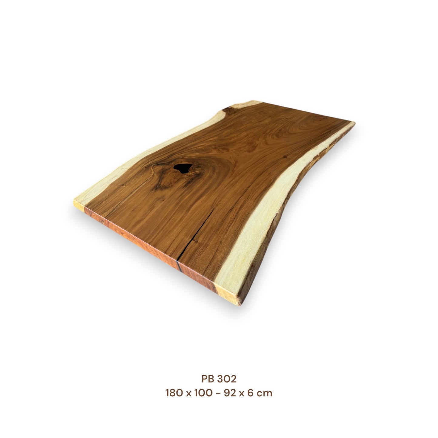 Massive Suarholz Tischplatte 180x95 cm | 6 cm stark | Premium-Unikat