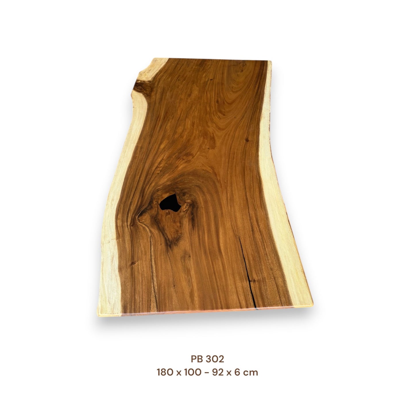 Massive Suarholz Tischplatte 180x95 cm | 6 cm stark | Premium-Unikat