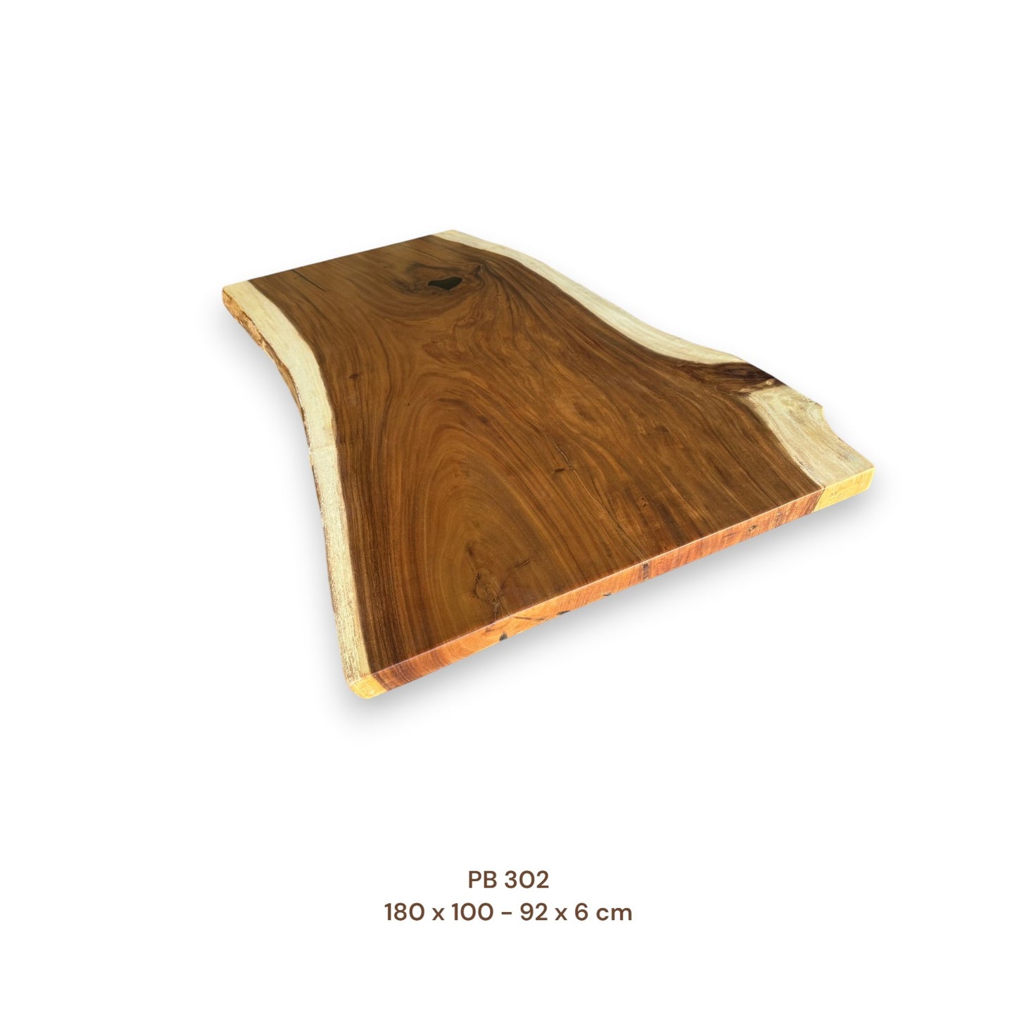 Massive Suarholz Tischplatte 180x95 cm | 6 cm stark | Premium-Unikat