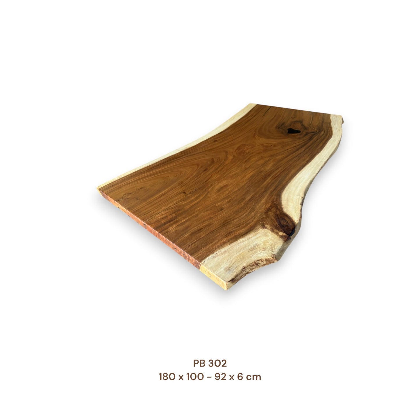 Massive Suarholz Tischplatte 180x95 cm | 6 cm stark | Premium-Unikat