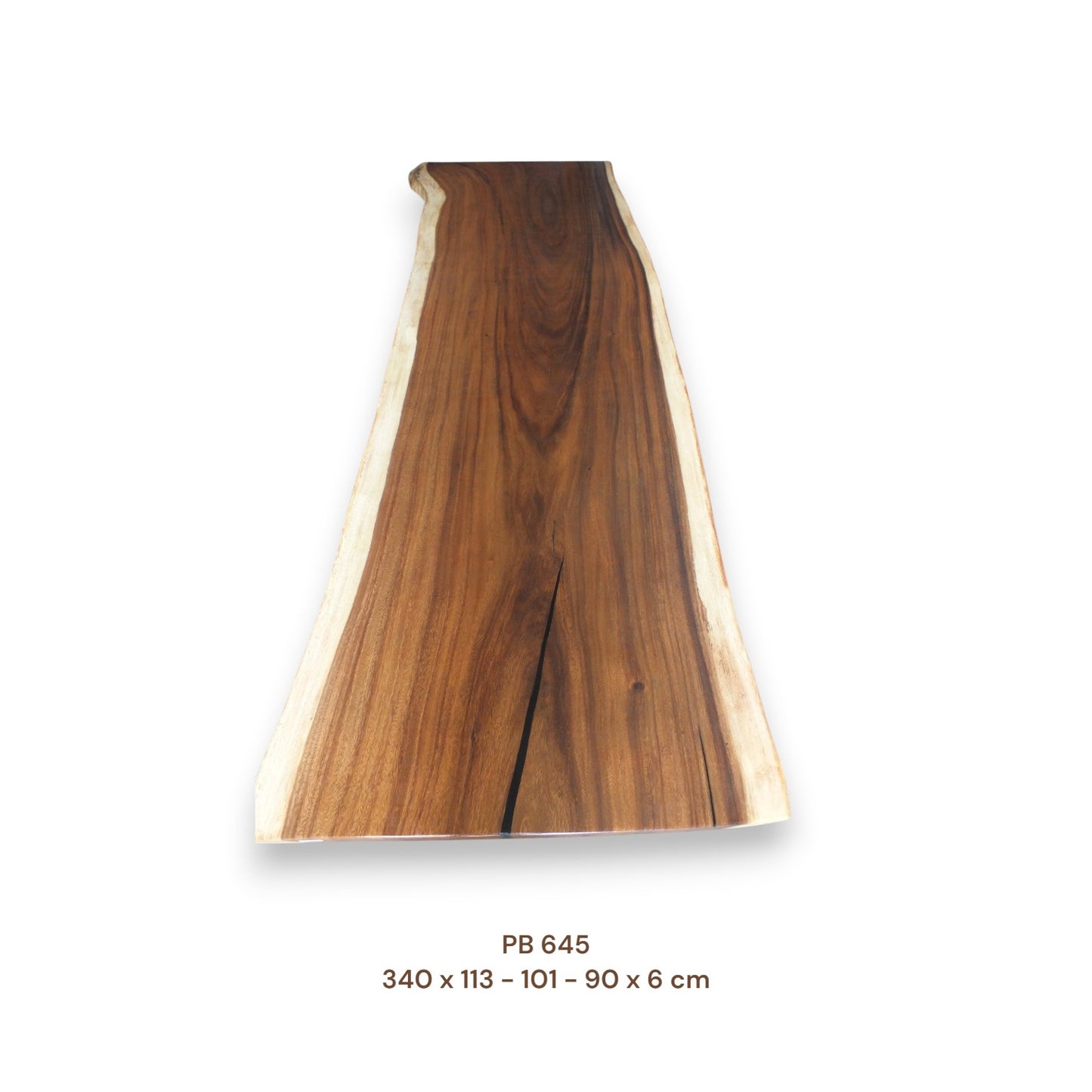 Massivholz Esstischplatte aus Suarholz 340x100 cm | Premium-Unikat