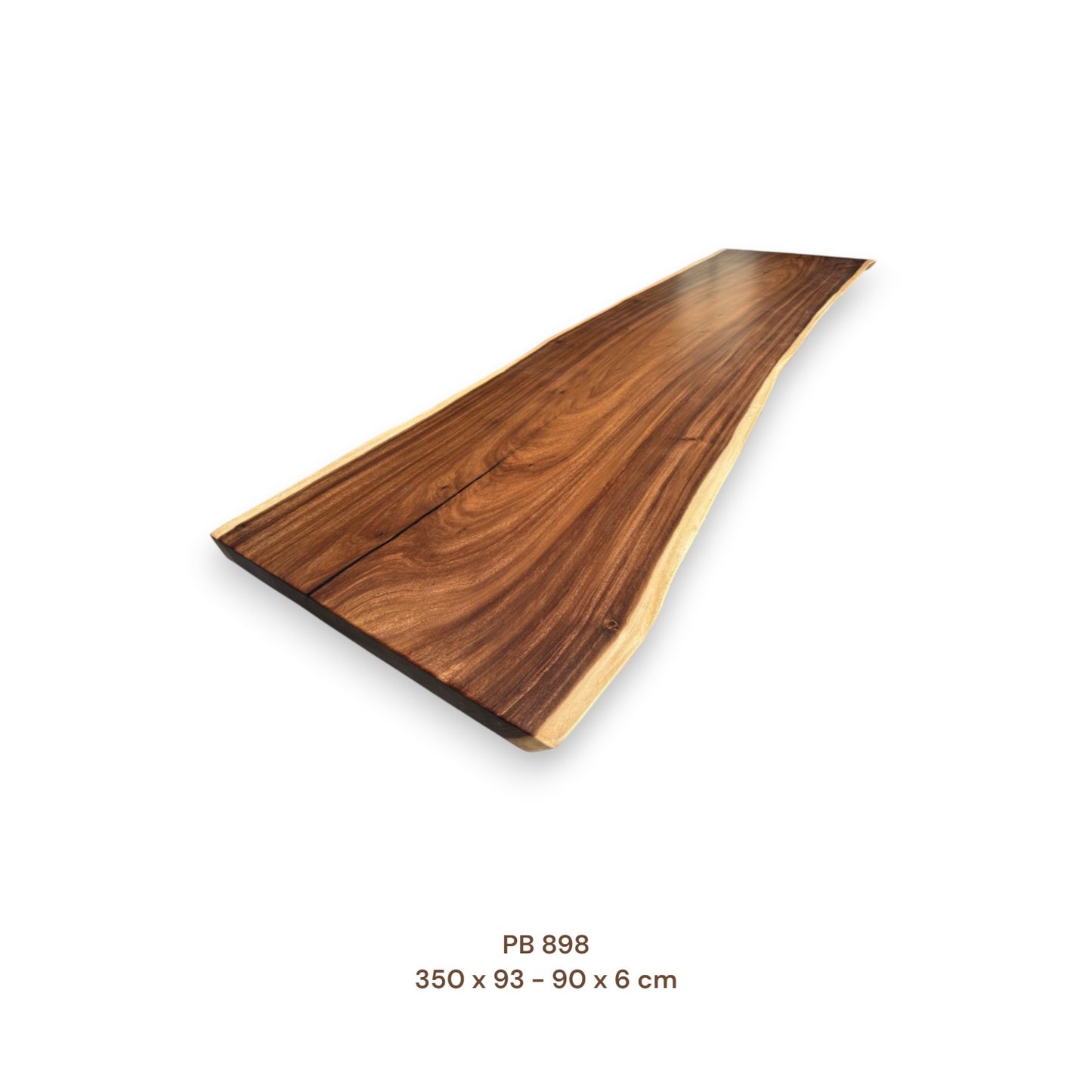Massive Suarholz Tischplatte 350x91 cm | 6 cm stark | Premium-Unikat