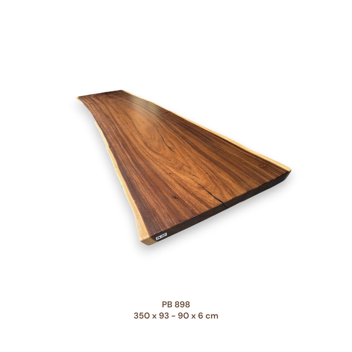 Massive Suarholz Tischplatte 350x91 cm | 6 cm stark | Premium-Unikat