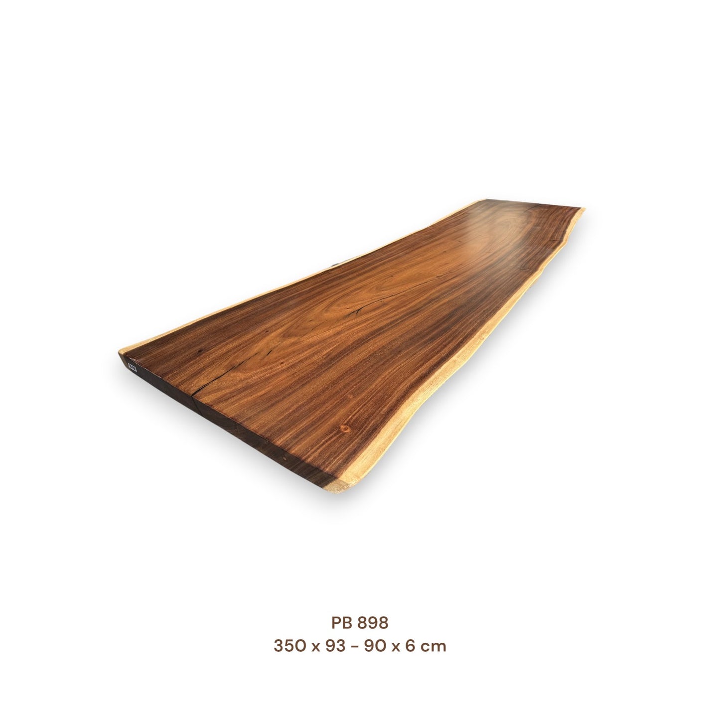 Massive Suarholz Tischplatte 350x91 cm | 6 cm stark | Premium-Unikat