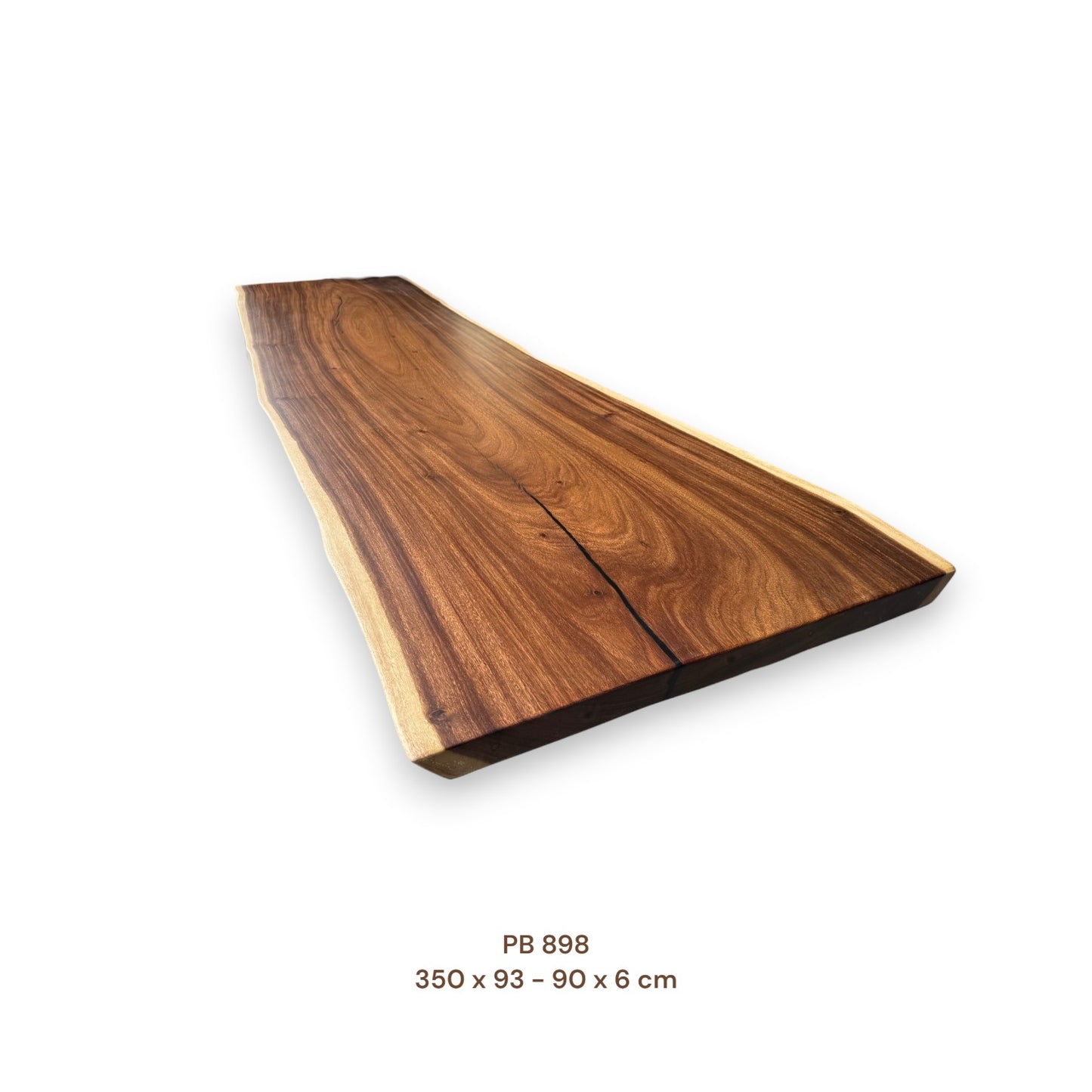 Massive Suarholz Tischplatte 350x91 cm | 6 cm stark | Premium-Unikat
