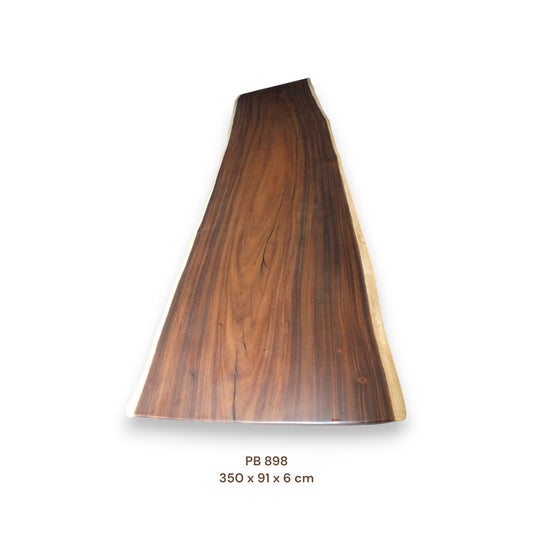 Massive Suarholz Tischplatte 350x91 cm | 6 cm stark | Premium-Unikat