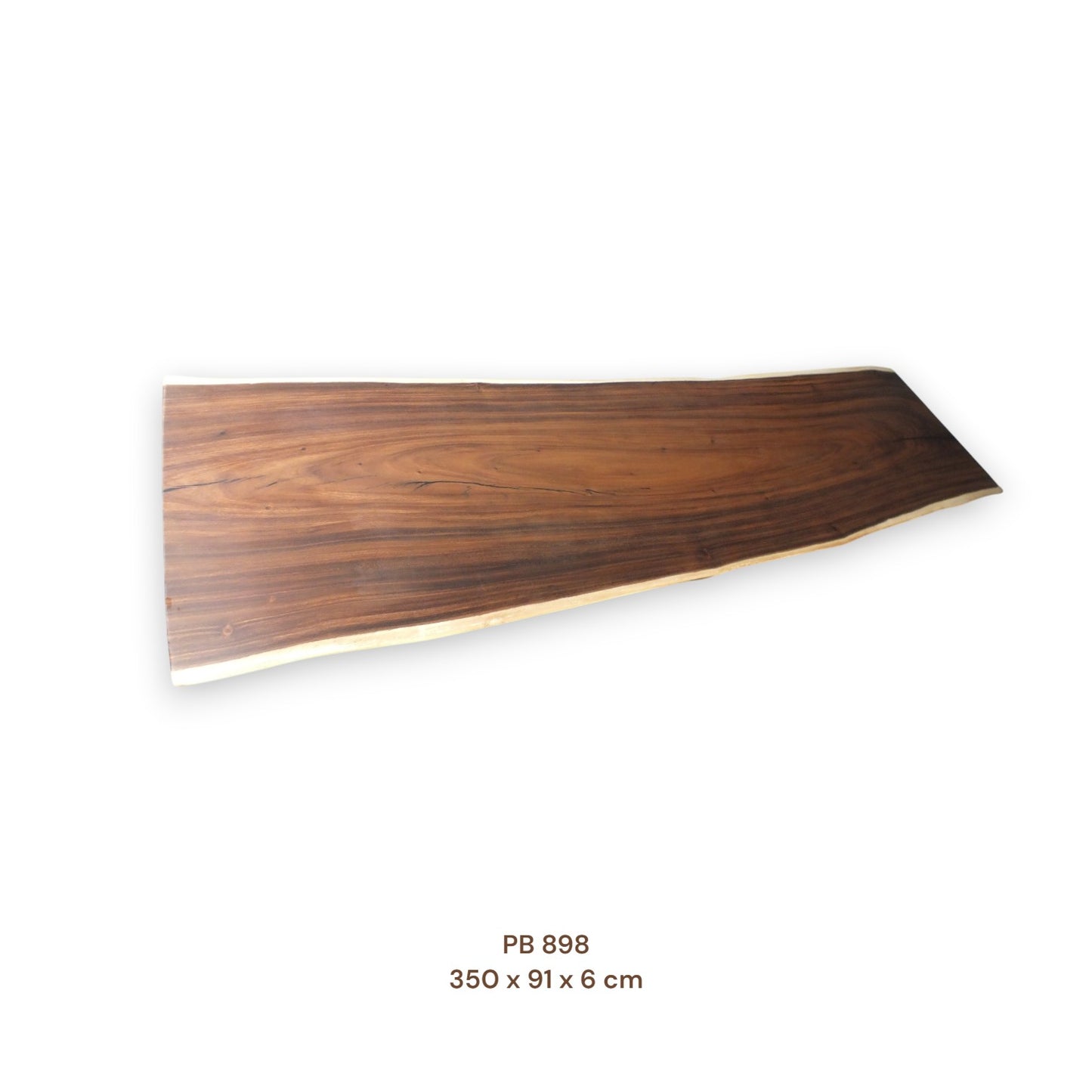 Massive Suarholz Tischplatte 350x91 cm | 6 cm stark | Premium-Unikat