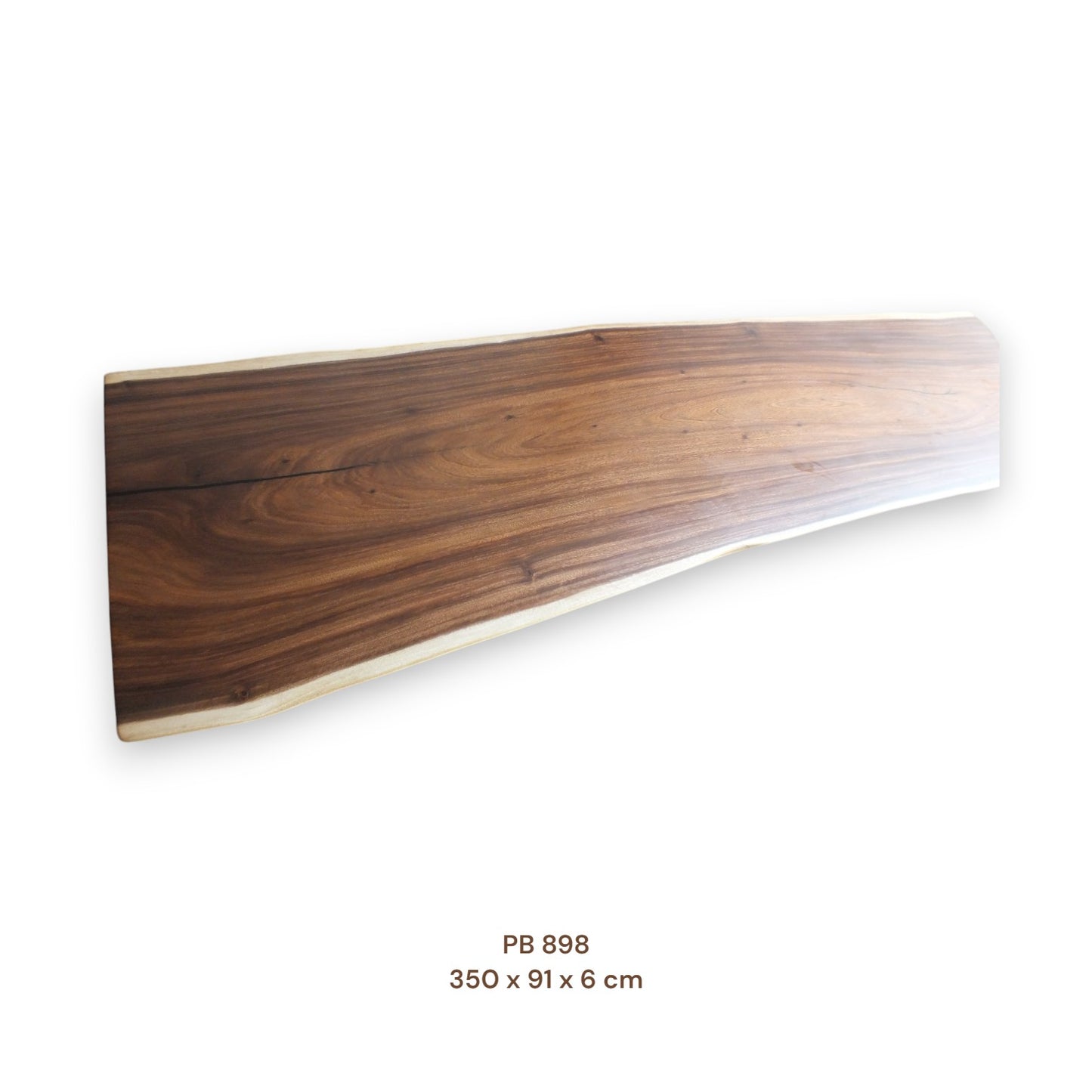 Massive Suarholz Tischplatte 350x91 cm | 6 cm stark | Premium-Unikat