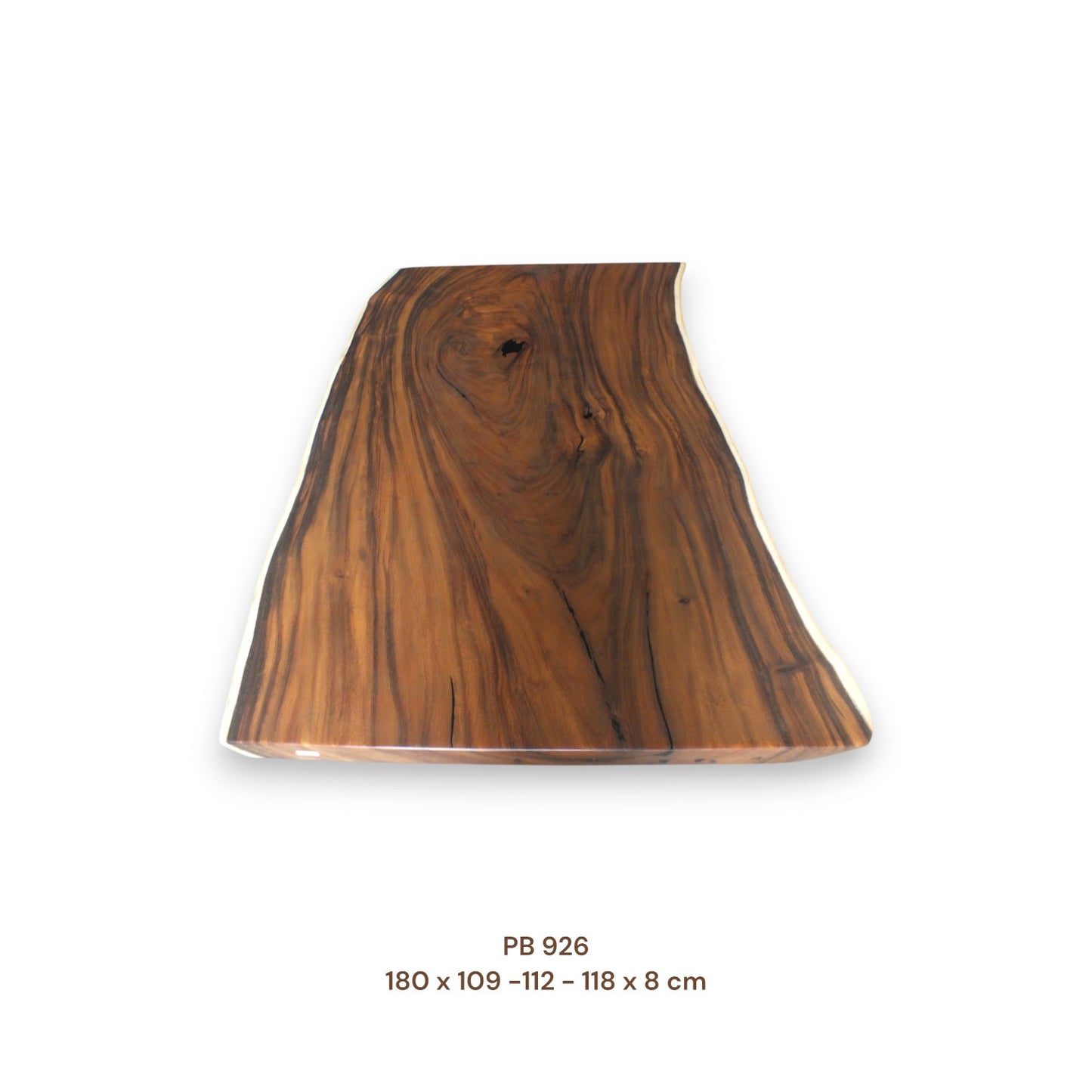 Massive Suarholz Esstischplatte 180x113 cm | 8 cm stark | Luxus-Unikat