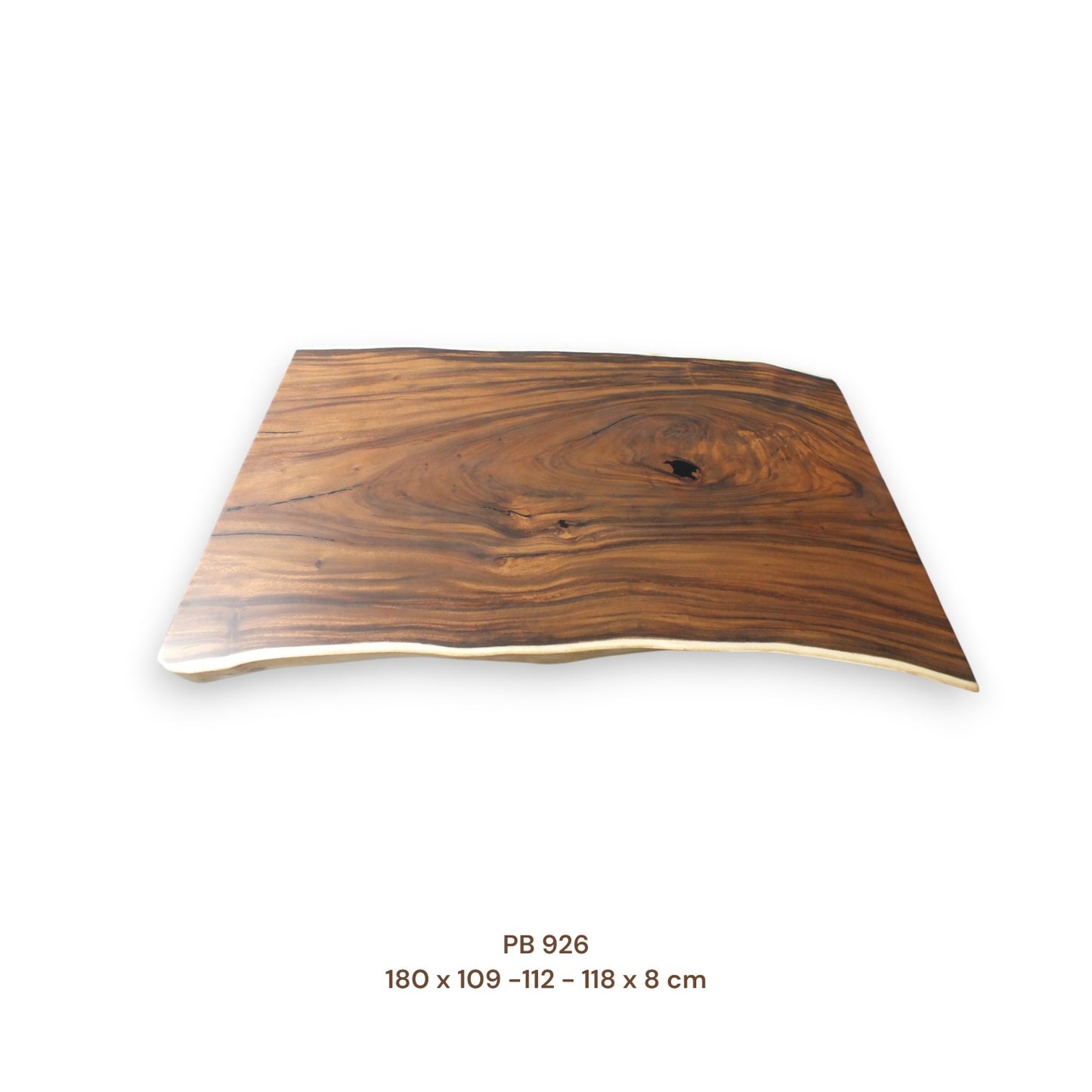 Suarholz Esstischplatte massiv 180x113 cm | 8 cm stark | Naturholz-Unikat