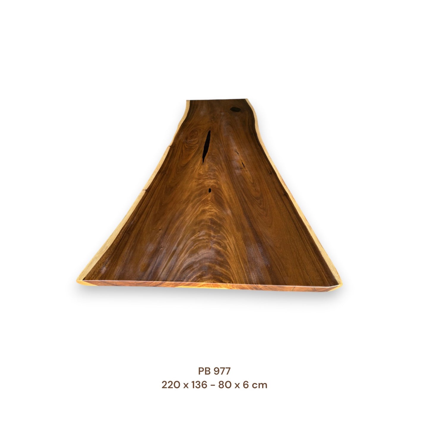 Massivholz Esstischplatte aus Suarholz 220x106 cm | Premium-Unikat