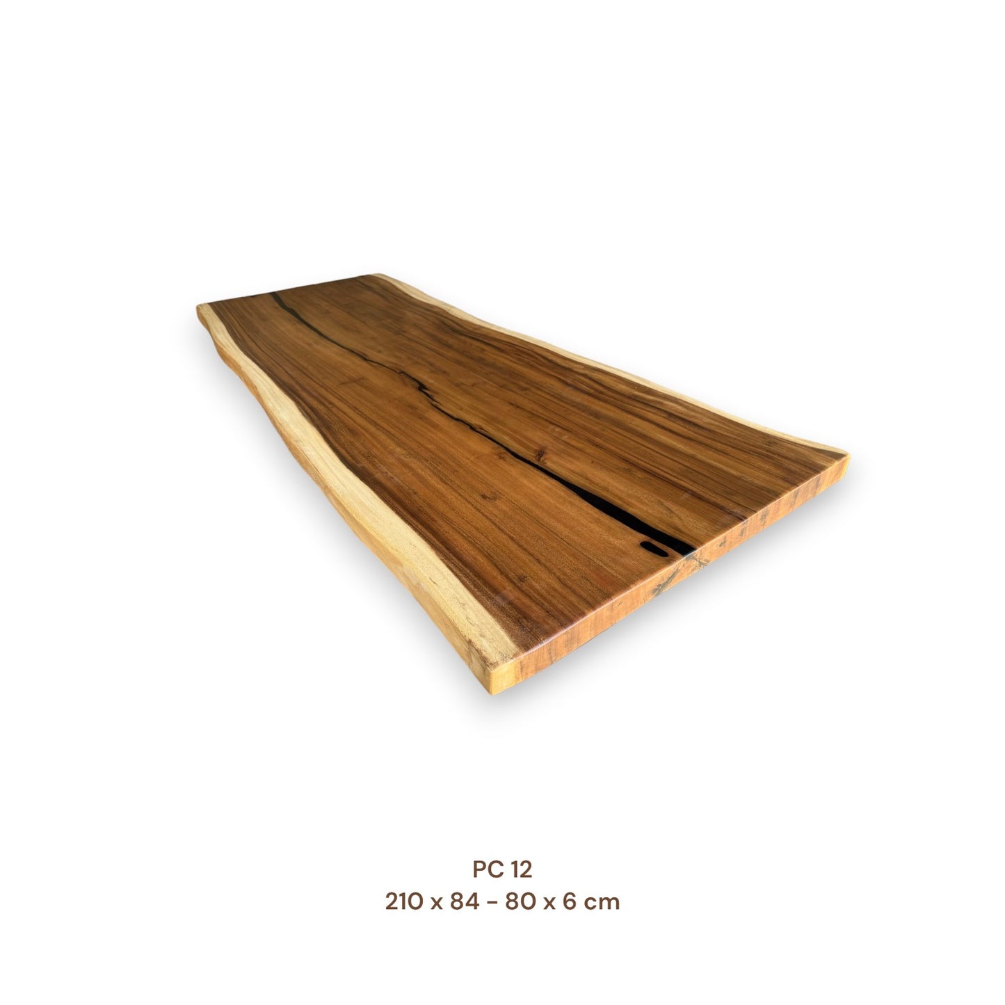 Massivholz Esstischplatte aus Suarholz 210x82 cm | Premium-Unikat