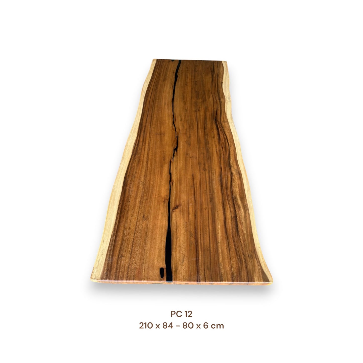 Massivholz Esstischplatte aus Suarholz 210x82 cm | Premium-Unikat