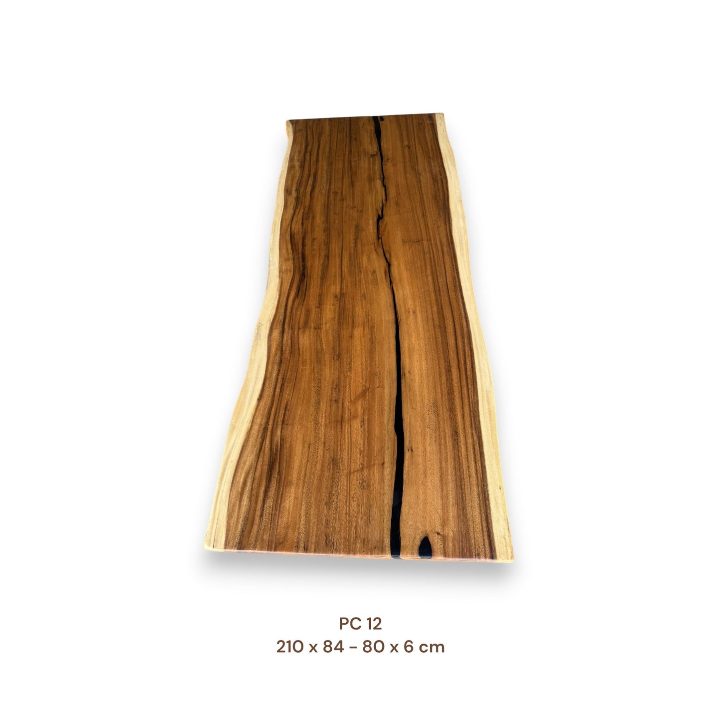 Massivholz Esstischplatte aus Suarholz 210x82 cm | Premium-Unikat